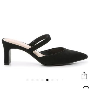 Pointed Toe Heeled Mule